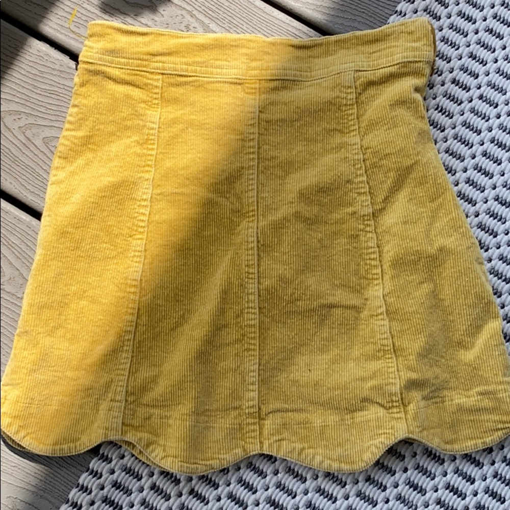 Mini cord skirt
